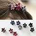 cuhair(TM) 10pcs bangs mini hair claw clip hair pin flower for girl mix colored