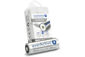 everActive Akumulator everActive 18500 3,7 V Li-ion 2100 mAh z USB-C, z obwodem ochronnym PCM, wstępnie naładowany - do maks. 30%, 1 sztuka - EV18500-21M