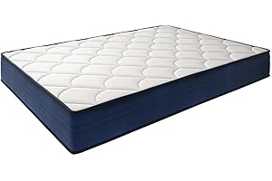 ELALMACENDELCOLCHON El Almacen del Colchon - Colchón viscoelástico Modelo Memory, 80 x 180 x 18cm - Todas Las Medidas, Blanco y Azul