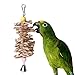 Produktbild autone Parrot Bird Toys – Natürliches Holz Gras Kauen Bite Aufhängen Käfig Bell Swing Climb