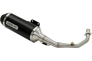 ARROW HONDA FORZA 125 '15 HOMOLOGATED ALUMINIUM DARK RACE-TECH SILENCER WITH BLACK END CAP FOR ARROW COLLECTOR | 53508ANN