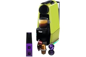 ‎NESPRESSO Nespresso De'Longhi Essenza Mini, EN 85.L Kaffeekapselmaschine, Gratis Welcome Set mit 16 Nespresso Kapseln, 19 bar Pumpendruck, Kleine Stellfläche, Grün