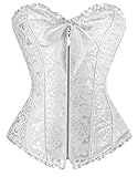 hochwertige Vollbrust Reißverschluss Corsage Top Bustier Übergrößen Korsett Corset S-12XL Hochzeit