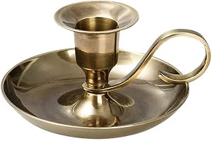 NKlaus Handljusstake klassisk mässing guld antik Ljusstake höjd 5 cm för ljus upp till Ø2 cm Ljusstake 10891