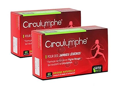 Sante verte Santé verte - Circulymphe - Circulation Veineuse - Circulation Lymphatique - Jambes lourdes - Lot de 2 boites de 60 comprimés