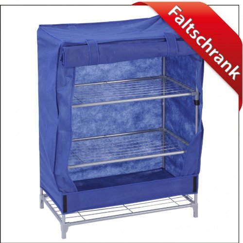 Preisvergleich Produktbild Campingschrank 60x35x80cm 3Ablagen blau Faltschrank Stoffschrank