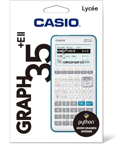 Casio FX-9860GIII Calcolatrice Grafica - Display Naturale, Python, Memoria 3MB, Ideale Per Scuola