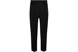 L S U Boys All Around Full Elasticated School Pull UP Trousers~Grey/Black~2/3 to 13/14