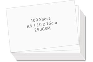 LOLYSIC 400 Pack A6 Blank Postcards 4" x 6" White Cardstock 250gsm Blank Card A6 Plain Cards for Mailing Craft Arts, Bulk Blank Post Cards