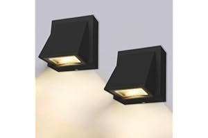 ‎BENMA BENMA Wandleuchte - 2 Stücke, 8W - LED Wandlampe Innen/Außen, Wandlampe warmweiß 3000K Außenwandleuchte IP65 für Schlafzimmer, Wohnzimmer, Badezimmer, Schwarz