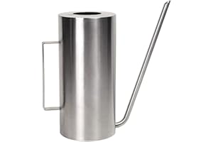 ROSEBEAR Regadera de Acero Inoxidable de 1,5 litros Regadera Metal para Plantas de Interior y Exterior, Regadera Pequeña de Boca Larga para Plantas de Escritorio Bonsai Suculentas, Plata