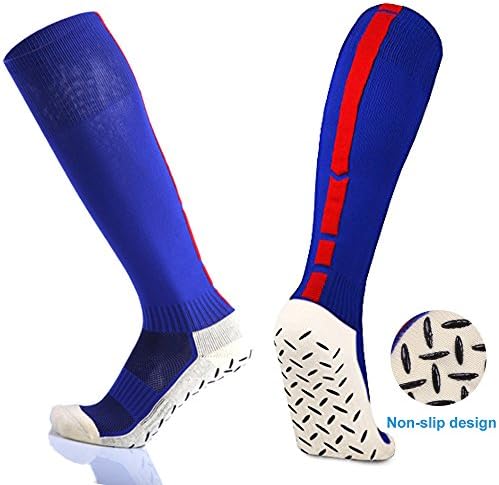DIKAOU Anti Slip Sports Socks, Training Professional Long Socks, Compression Sock High Elastic Breathable Sock Football, Soccer, Hockey, Rugby