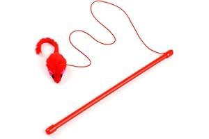 HOT SHOT TOOLS PULABO Little Mouse Interactive Cat Toy Funny Pet Cat Play Sticks Wand Rod Classic Artificial Teaser with Bell Superiorâ€‚Qualitytrust