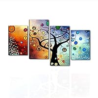 QUADRI MODERNI OLIO SU TELA DIPINTI A MANO ROSSO ALBERO SAMOA