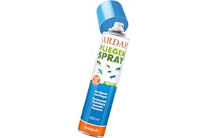 ARDAP Repell Fliegenspray 400ml - Bestes Mittel gegen Fliegen - Fliegenspray Wohnung - Insektenspray & Ungezieferspray - Schädlingsfrei - Ideal für Fensterrahmen - Wirkt schnell & effektiv (PT19)