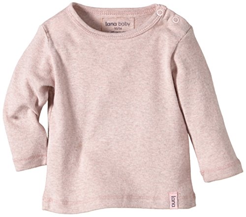 LANA natural wear Baby Girls T-Shirt Jule Plain Crew Neck Long Sleeve Long Sleeve Top, Pink (Rose Water 5600), One Size (Manufacturer size: 86/92)