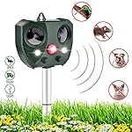 Sararoom Repellente per Gatti Animali ad Ultrasuoni Impermeabile Energia Solare Repellente Doppio-testa Esterni Per…