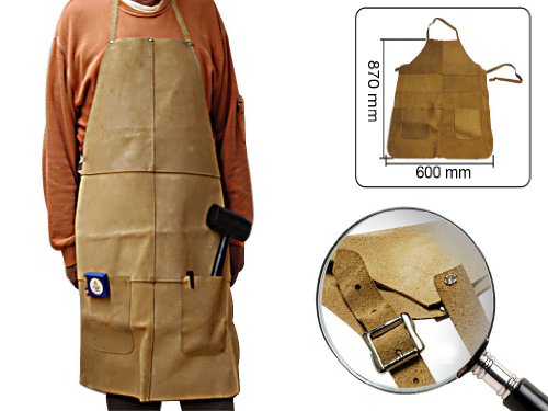 Schweißerschürze aus Chrom Spaltleder mit 2 Taschen