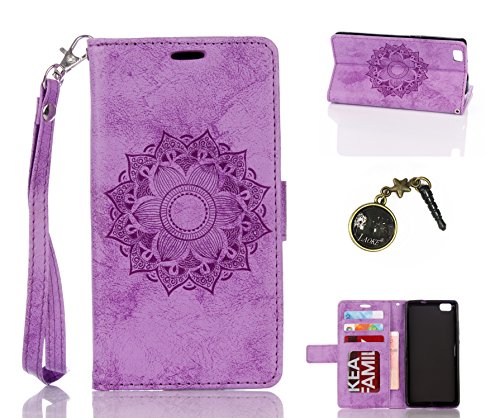 Painted PC PU Silicone Protective Mobile Phone Case Cover Case Skin Shell Covers for (Huawei P8 Lite + Dust Plug