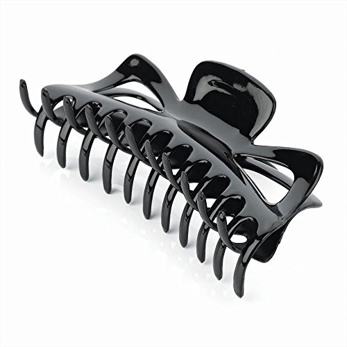 Amber Jewellery Large Hair Claw Clip Clamp Hair Accessory - 14cm Black HA28178
