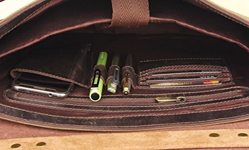 Rustic Town Pr  mie Qualit  t Handgemacht Traditionellen Leinwand Umh  ngetasche Schultertasche Schulranzen Kuriertasche Notebooktasche Laptoptasche M