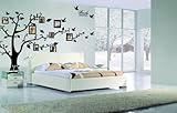 WallStickersDecal® PVC Riesig Schwarz Bilderrahmen Speicher Baum Vine Zweig Abnehmbare Wandtattoo Sticker 200CM(H) (Richtig) - 2