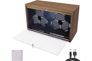 ZEID Automatic Watch Winder with LED Light Soft Flexible Watch Pillow AC Adapter Quiet Motor 4 Rotation Modes 6 Slots