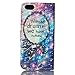 Etche Book Case for iPhone 5/5S,Leather Case for iPhone 5/5S,Wallet Case for iPhone 5/5S,Luxury Dreamcatcher Folding Magnetic Pu Leather Flip Case with Stand for iPhone 5/5S with Blue Stylus Pen and Bling Glitter Diamond Dust Plug Colors Random-Dreamcatcher