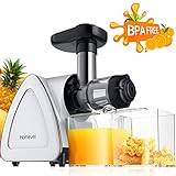 【Einzigartiges & Benutzerfreundliches Design】Der Entsafter Gemüse und Obst ist einzigartig in Silber, matt mit glänzender Oberfläche, In kleiner Größe, um Ihre Küche einzigartig zu machen. Die Struktur ist einfach und der Saftbecher kann leicht entfernt werden. Der Tresterbecher mit großer Kapazität vermeidet das häufige Entsorgen. Ein-Knopf-Montage und -Demontage, alle Zubehörteile können sicher in der Geschirrspülmaschine gereinigt werden. Edelstahl verhindert Rostbildung. Das Geräusch beträgt