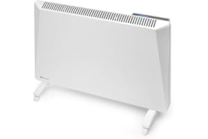 Radialight® Sirio Termoconvettore Elettrico Portatile Basso Consumo Controllo Digitale Temperatura Programmabile Eco Stufa Riscaldatore a Risparmio Energetico Protezione Umidità IP24 (1000W)