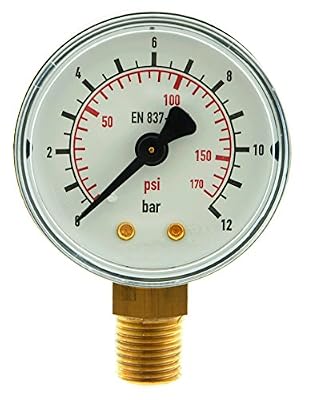 Mecafer 152163 Manomètre ø 50 1/8 m 1/4 m - Modèle aléatoire