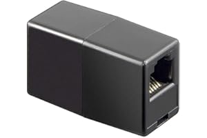 GOOBAY Wentronic Adaptateur téléphonique RJ12 Prise RJ12 vers Prise RJ12 Noir
