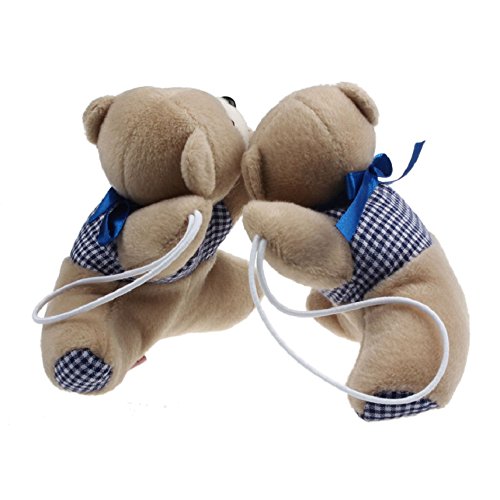 Culater® 1 Paar Bär Winnie Karikatur Vorhang Raffhalter Schnalle Spannhaken Verschluss Curtain Tieback (grau) - 4