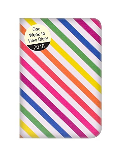 Download 2018 Small Pocket Week To View Coated Fabric Diary - Multi Coloured Stripes
