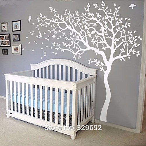 2016 Heiße riesige weiße Baum wand aufkleber sticker wandtattoos kinderzimmer Tree Wall Sticker für Kinder Zimmer 213x210cm wand tattoo Geschenk