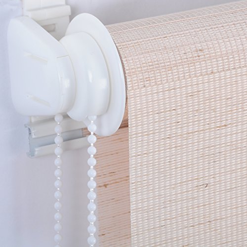 EUGAD #324 Doppelrollo Duo Rollo Klemmfix ohne Bohren , Variorollo Fensterrollo , lichtdurchlässig und verdunkelnd , Holzlook Natur , 100cmx150cm - 2