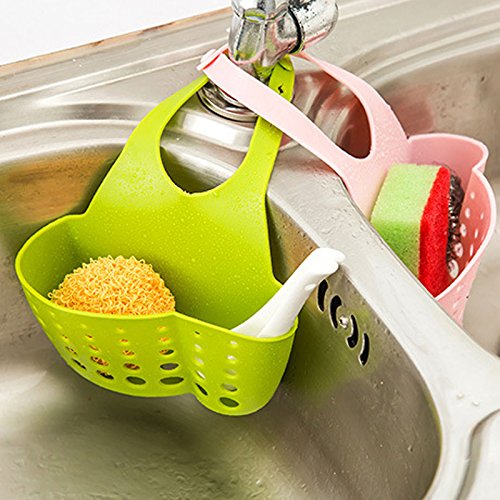 EQLEF® Sponge Aufbewahrungsbox Rack Korb Waschlappen Toilettenseife Regal Organizer Küchenhelfer Accessoriesne Sink Shelving-Tasche