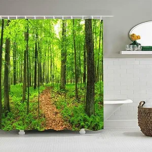 S7 Creative  Polyester and Polyester Blend Tree 3D Digital Print Curtains for Living Room, Bed Room and Designer for Home Decoration (Multicolour, 4 x 9 FT)