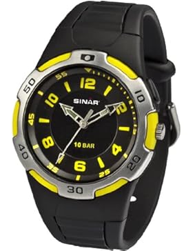 SINAR XB-21-5 Uhr Unisex Kautschuk Kunststoff 100m Analog Licht schwarz