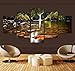 Produktbild GLORIOUS.YY Wandkunst Leinwand Bilder Malerei Poster 5 Panel Wasserfall Stream Landschaft Moderne Hd Rahmen Wohnzimmer Gedruckt Bilder Wohnkultur 100X50Cm