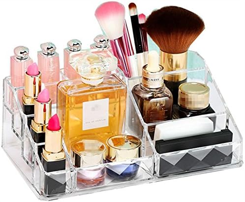 shrxy Acrylic Makeup Storage box Lipsticks Storage Cosmetic Nail Polish Organiser perfume Storage case with Makeup brush gift(No cosmetics)