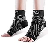 AVIDDA Plantar Fasciitis Socks with Heels Arch Supports, Compression Sleeves Ideal for Arthritis Pain Relief and Suitable for Sports, Ankle Supports for Men and Women Black-1-M