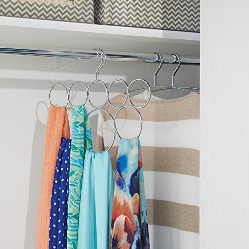 InterDesign 06730EU Classico Schalhalter mit 8 Schlaufen zum Hängen über die Kleiderstange, durchsichtig - 4