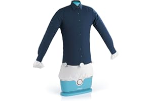 CLEANmaxx Pro automatyczna prasa do koszulek, zastępuje żelazko, deskę do prasowania, prasownicę parową i parownicę | urządzenie do prasowania z manekinem do prasowania koszul, bluzek i koszul |