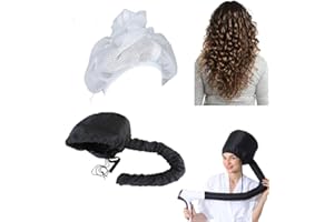 FVNLKY Net Plopping Cap For Drying Curly Hair, Cappucci Per Asciugare I Capelli Regolabili Per Donne E Ragazze, Cappuccio regolabile per asciugare i capelli ricci, In Rete Per Capelli Riutilizzabili