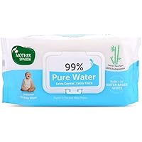 Mother Sparsh 99% Pure Water (Unscented) Baby Wipes (72 Unscented Baby Wipes) - Super Thick Fabric