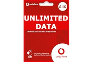 Vodafone Sim Card £40 Unlimited Data, texts and calls