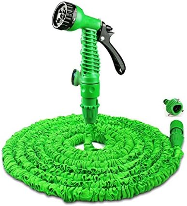 Expandable Garden Hose, Lillypet Flexible Hose Pipe with Double Latex Core, Extra Strength Fabric, Expanding Hose and 7 Functions Hose Spray Gun