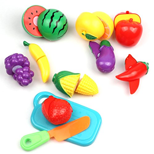 Preisvergleich Produktbild Pueri Küchenspielzeug Kinder Schneiden Obst Gemüse Spielzeug Pädagogisch Rollenspiele Spielzeug (D)