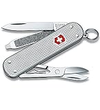 taschenmesser sterling silber Taschenmesser mit f?nf Funktionen und hochwertigen Alox-Schalen, hergestellt in der Schweiz: Ring, Nagelfeile, Schere, Schraubendreher 2,5?mm, kleine Klinge